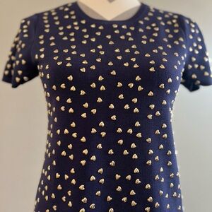 Michael Kors - Navy Blue Heart-Patterned Women's Dress